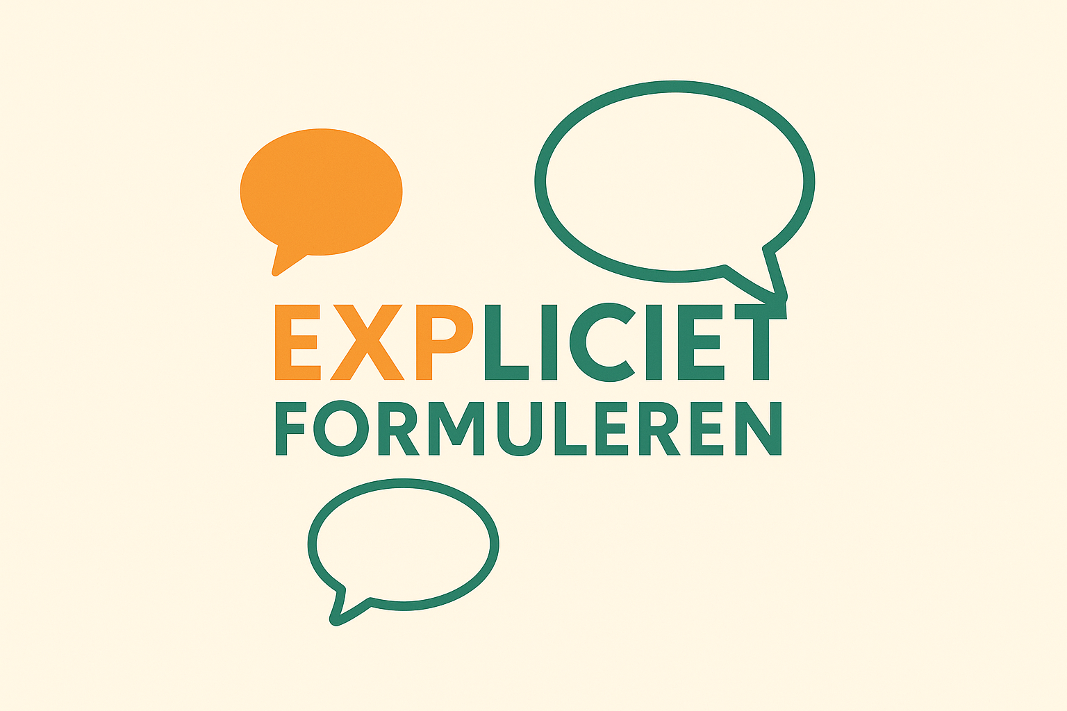 Het woord 'expliciet' met uitroeptekens